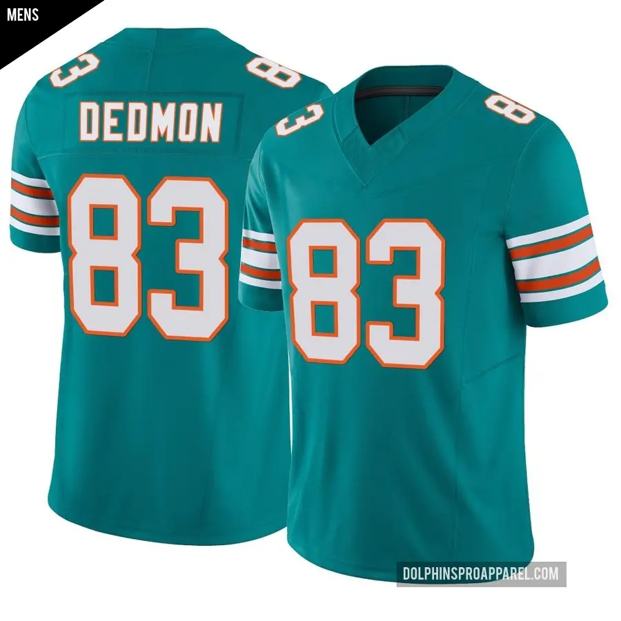 Men's Miami Dolphins ＃83 DeVonte Dedmon Aqua Limited Alternate Vapor F.U.S.E. Jersey