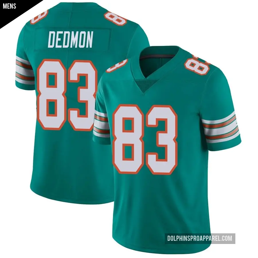 Men's Miami Dolphins ＃83 DeVonte Dedmon Aqua Limited Alternate Vapor Untouchable Jersey