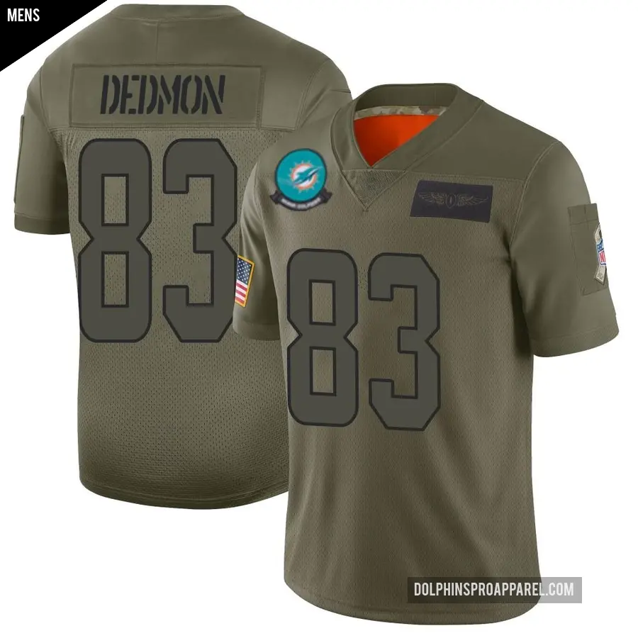 Men's Miami Dolphins ＃83 DeVonte Dedmon Camo Limited 2019 Salute to Service Jersey