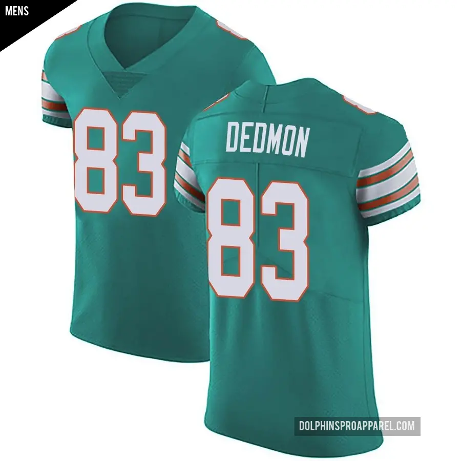 Men's Miami Dolphins ＃83 DeVonte Dedmon Green Elite Aqua Alternate Vapor Untouchable Jersey