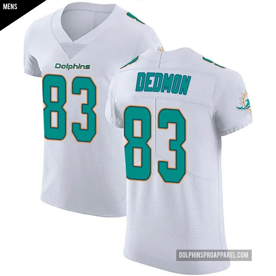 Men's Miami Dolphins ＃83 DeVonte Dedmon White Elite Vapor Untouchable Jersey