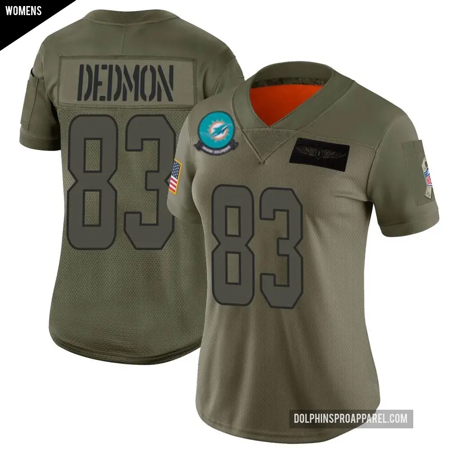 Women's Miami Dolphins ＃83 DeVonte Dedmon Camo Limited 2019 Salute to Service Jersey