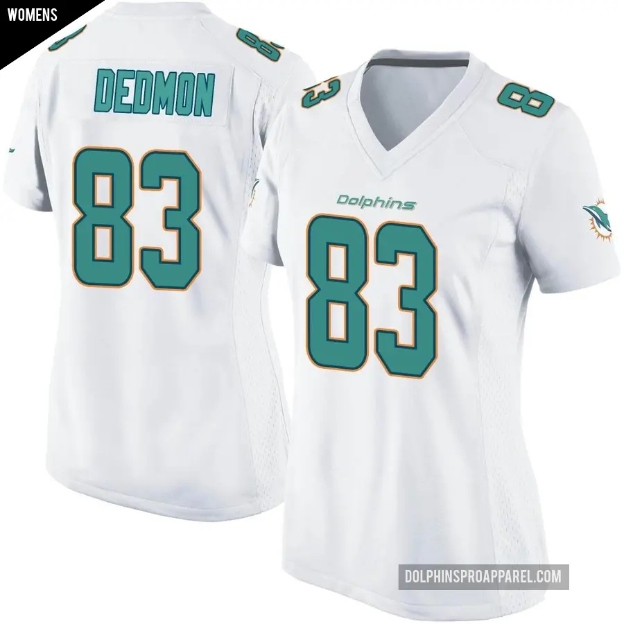 Women's Miami Dolphins ＃83 DeVonte Dedmon White Game Jersey